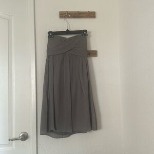 Strapless gray dress